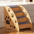 thumbnail image 1 of 100% Solid Wood Pet Stairs, Non-Slip 2‑4 Level Pet Steps with Safety Rails & Ramp Design, Sturdy Pet Ladder for Bed & Sofa, Ideal for Small Medium Dogs, Cats & Senior Pets, 1 of 9