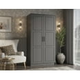 thumbnail image 1 of 100% Solid Wood Urban 2-Door Wardrobe Armoire, 1 of 3