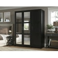thumbnail image 1 of 100% Solid Wood Urban 3-Door Wardrobe Armoire with Mirrored Doors, 1 of 3