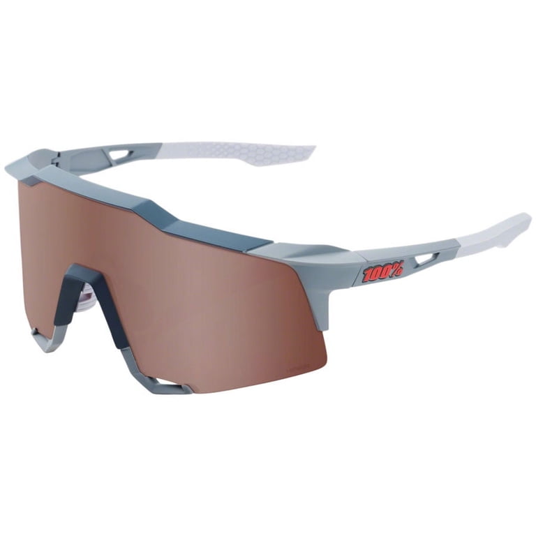レンズ2点 100% Speedcraft クリムゾンシルバー、ブラックミラー 60007-00002 / 100% SPEEDCRAFT Sport Performance Cycling Sunglasses
