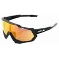 thumbnail image 1 of 100% Speedtrap Soft Tact Black Unisex Shield Wrap Sunglasses with Clear Bonus Lens, 1 of 4