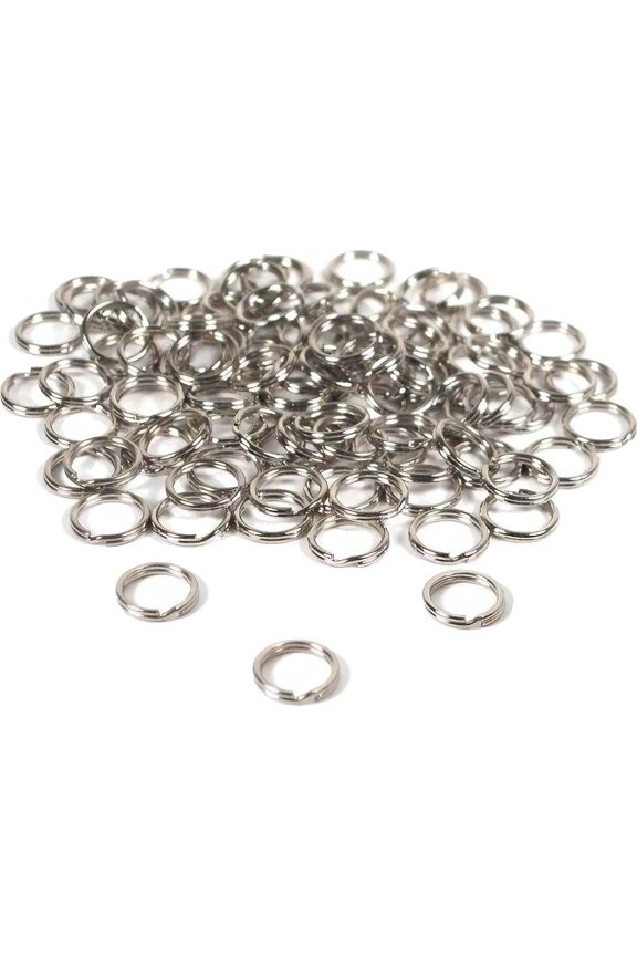 100 Split Rings Fishing Lure Charm Bracelet Parts 9mm