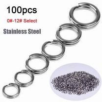 100 Stainless Steel Fishing Split Rings 25LB-350LB Heavy Saltwater Duty Big Game