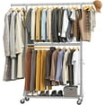 100% Stainless Steel Heavy Duty Clothes Rack Load 860LBS, Rolling ...