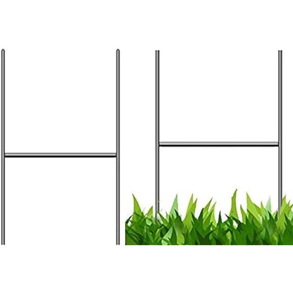 100 Stakes H Frame Wire Stakes 12 x 9 inch - Yard Sign Stake 12'' Tall and 9'' Wide, Pkg of 100 Pieces, Use with 4mm Corrugated Signs Board, Yard Sign Stakes 12'' Ship Same Day UPS(Pkg100Stake12'')