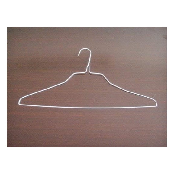 100 Standard White Clothes Hangers - 18" White Wire Hangers