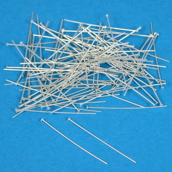100 Sterling Silver Headpins Jewelry 27 Gauge 1 Inch