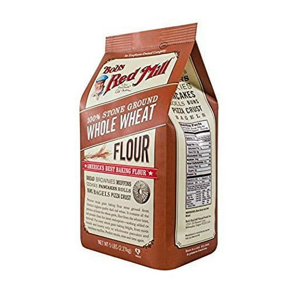 100% Stone Ground Whole Wheat Flour, 5lbs (2)YUN33