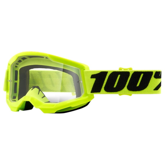 100% Strata 2 Goggles (OSFM, Yellow / Clear Lens)