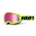 thumbnail image 1 of 100% Strata 2 Goggles (One Size Fits Most, Neon Yellow / Mirror Pink Lens), 1 of 3