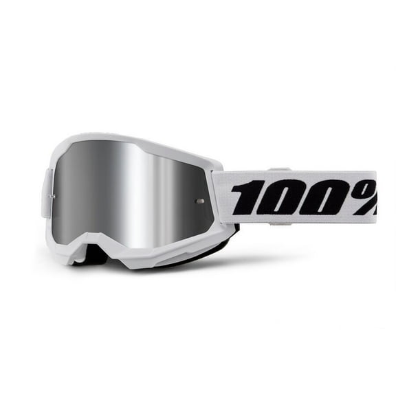 100% Strata 2 Goggles - White/Mirror