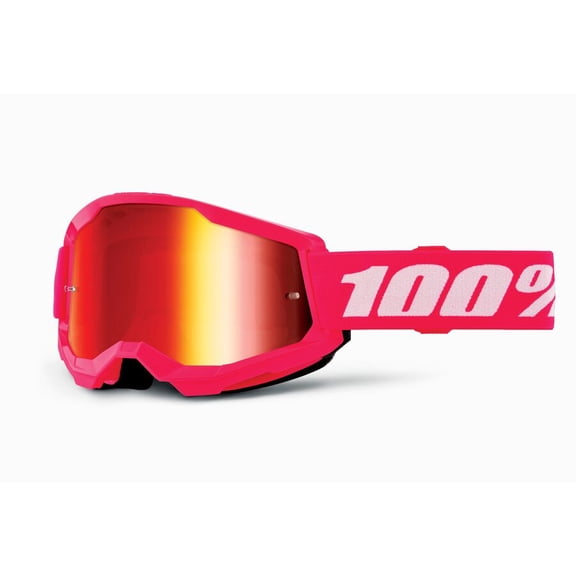 100% Strata 2 Junior Goggles (OSFM, Pink / Mirror Red Lens)