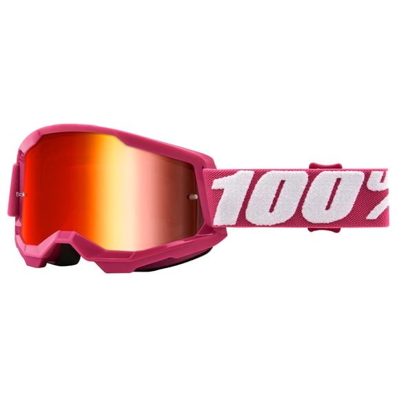 100% Strata 2 Moto/MTB Goggle - Fletcher; Mirror Red