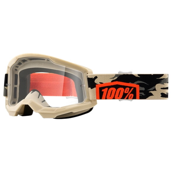 100% Strata 2 Moto/MTB Goggle - Kombat; Clear