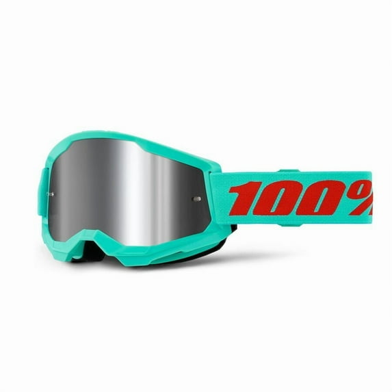 100% Strata 2 Off-Road Goggle (Maupiti - Mirror Silver Lens)