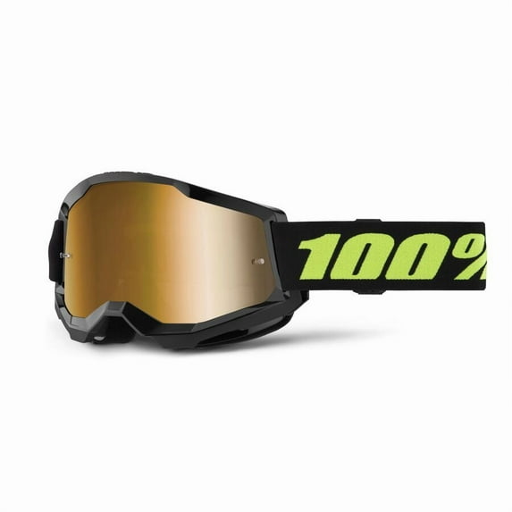 100% Strata 2 Off-Road Goggle (Solar Eclipse - Mirror True Gold Lens)