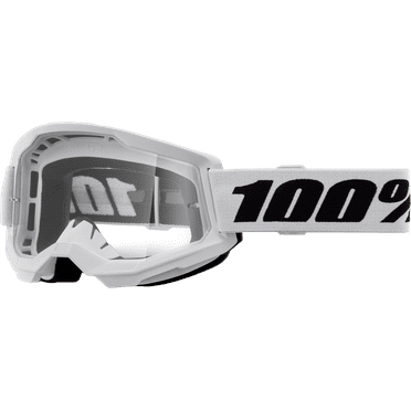 100% Strata 2 Off-Road Goggle (White - Clear Lens)