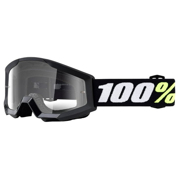 100% Strata Mini Goggles - Black - Clear Lens 50033-00001