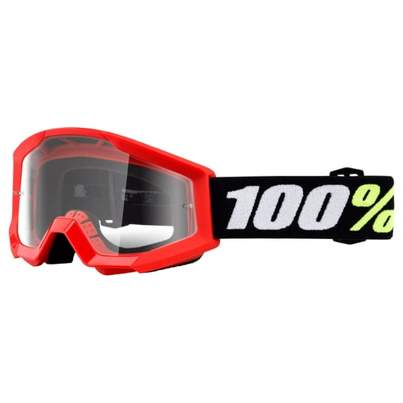 100% Strata fits Mini™ Youth Goggles (OSFM, Red / Clear Lens)