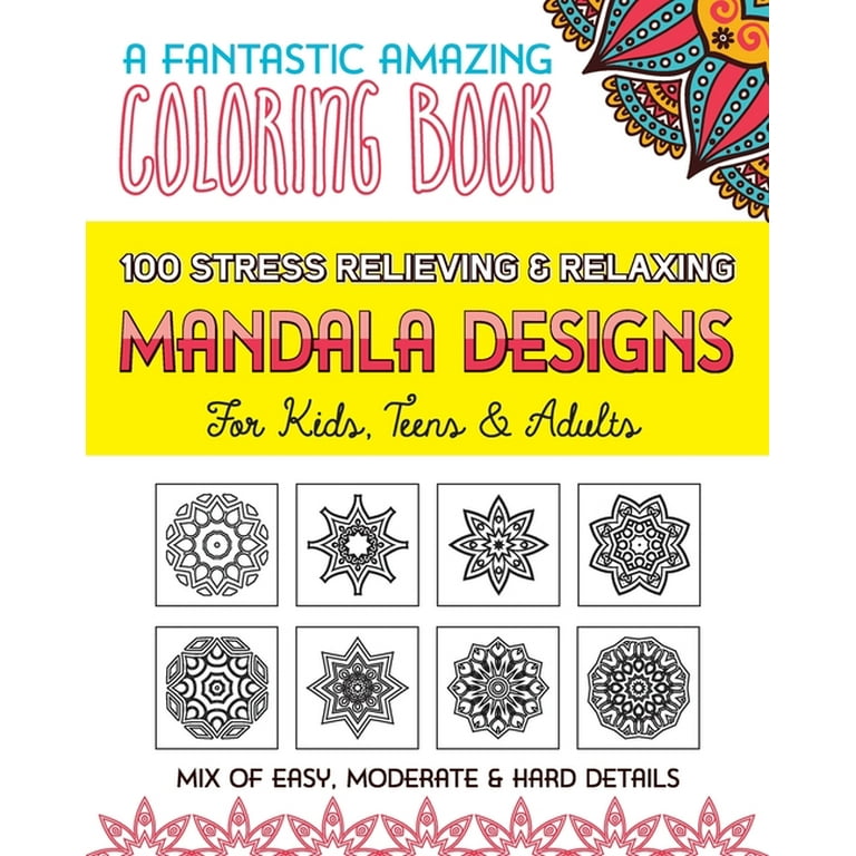Flower Patterns: A Stress-Relieving Adult Coloring Book Hard