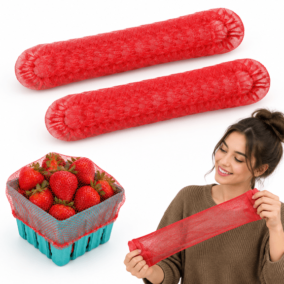 100 Stretchable Breathable Berry Basket Covers for Quart Pint Produce Containers