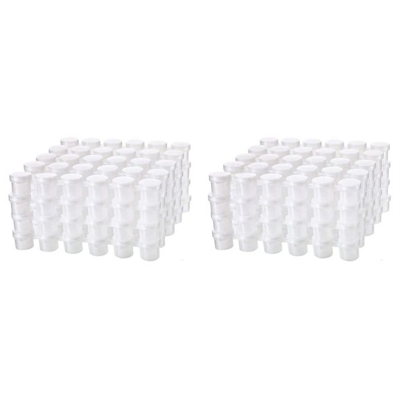 100 Strips Empty Paint Pots 5 Ml Paint Pots Strips Storage Containers Painting Arts Crafts Supplies, 600 Pots in Total