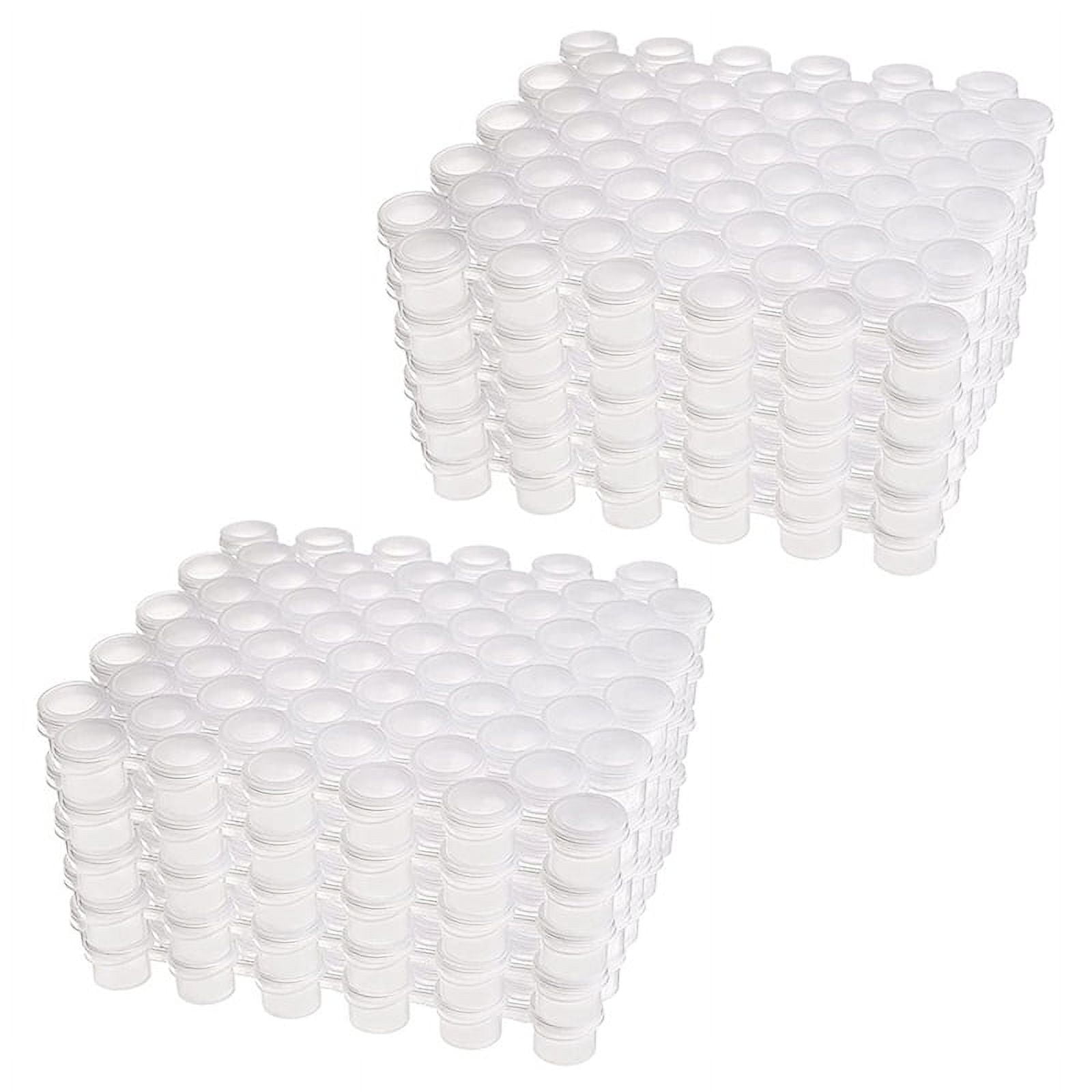 100 Strips Paint Pots Strips,300 Pots 2Ml/0.07 Oz Empty Paint Cup Pots with Lids, for Classrooms Paintings Art Festivals