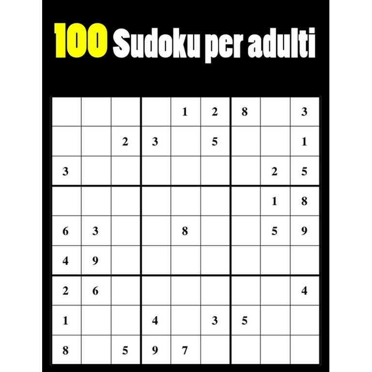 100 Sudoku per adulti : 100 sudoku per adulti 50 medio,50 difficile, regalo  perfetto per compleanno, Natale, ringraziamento (Paperback) 