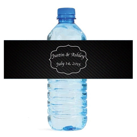 100 Suit Wedding Wedding Anniversary Engagement Party Water Bottle Labels 8"x2"