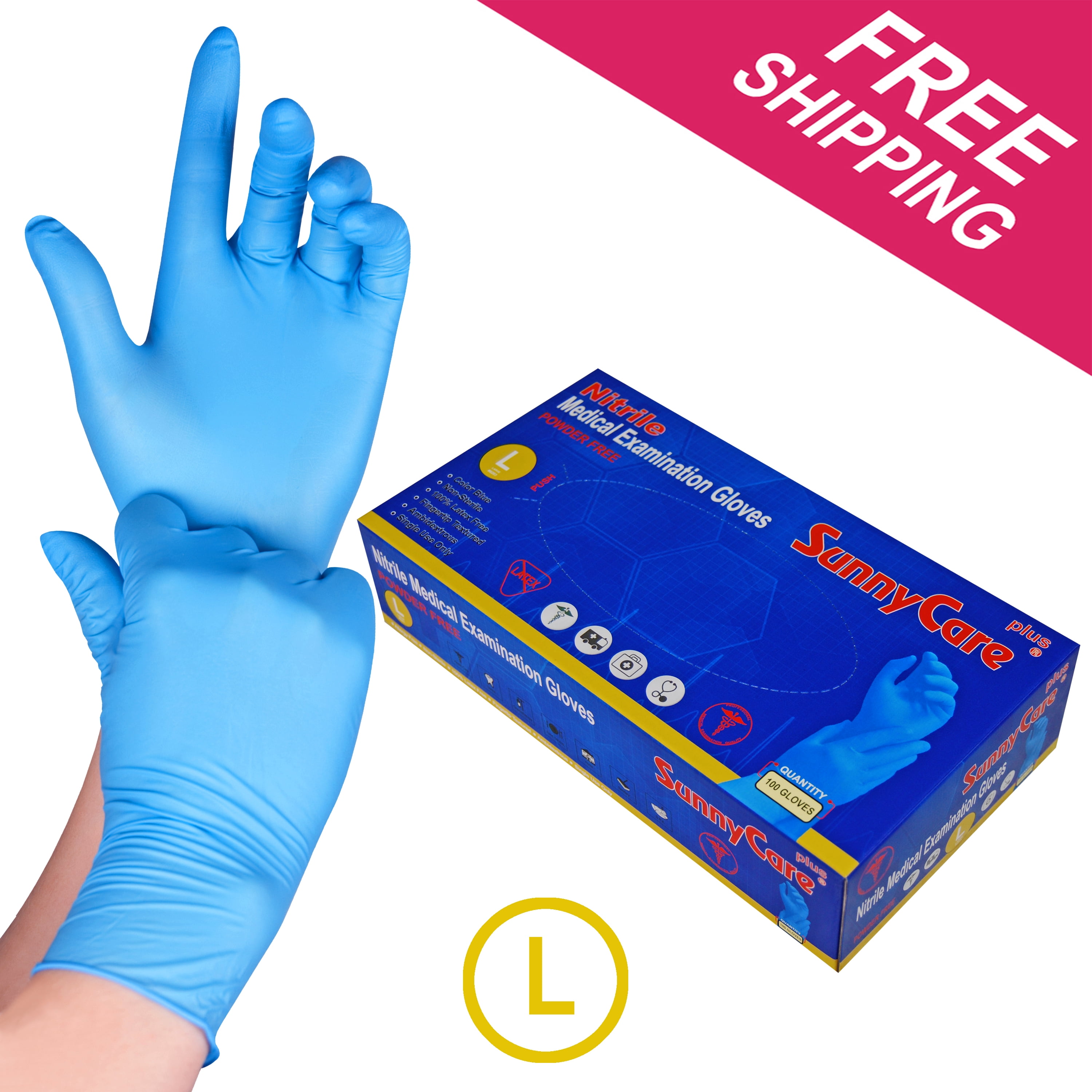 100 SunnyCare Nitrile Medical Exam Gloves Powder Philippines Ubuy