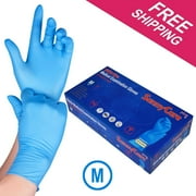 100 SunnyCare Nitrile Medical Exam Gloves Powder Free Chemo-Rated Non Vinyl Latex SizeMedium