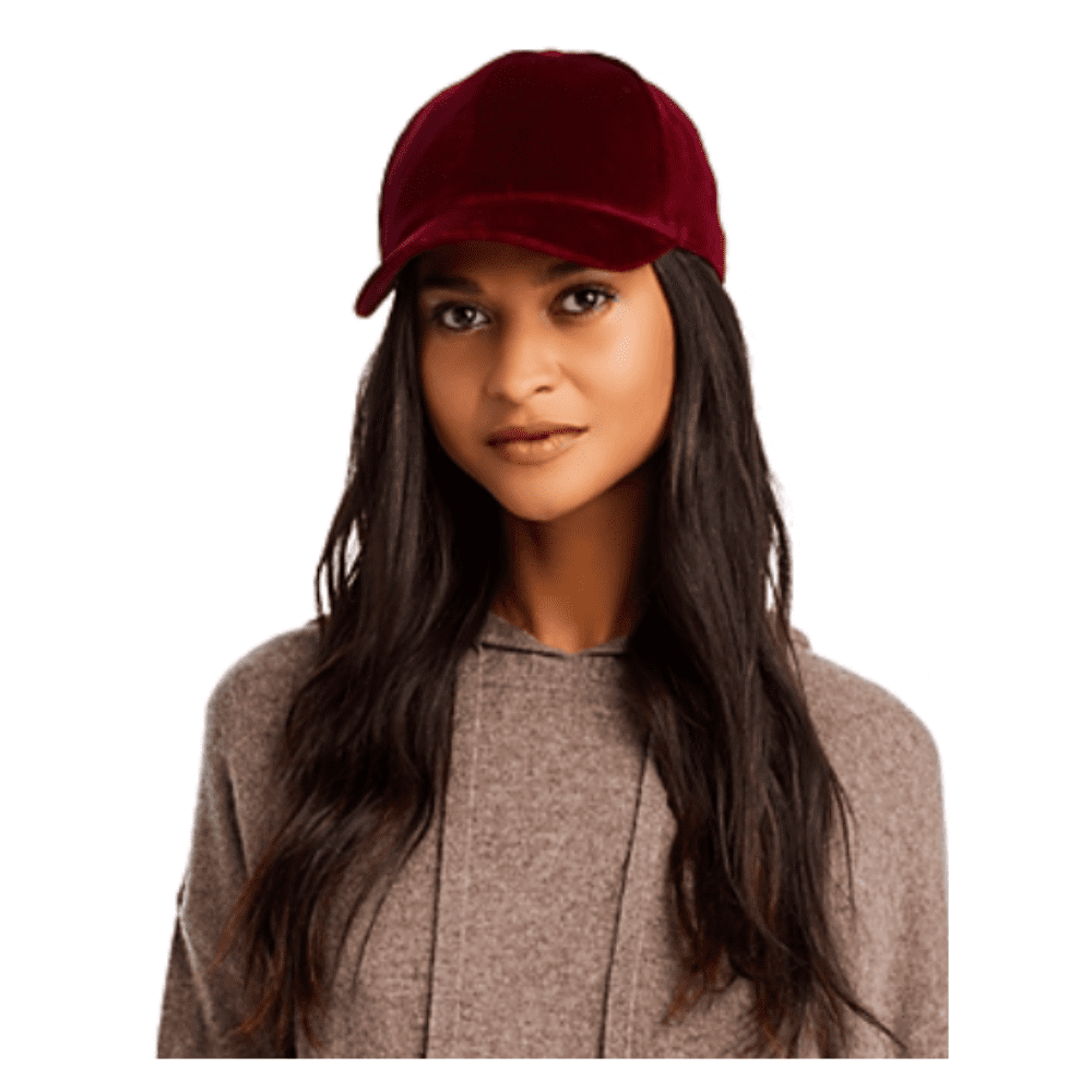 $100 Surell Accessories Velvet Baseball Cap Women display picture 3