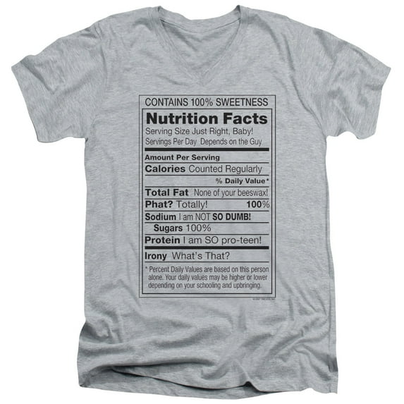 - 100% Sweetness - Slim Fit V Neck Shirt - X-Large