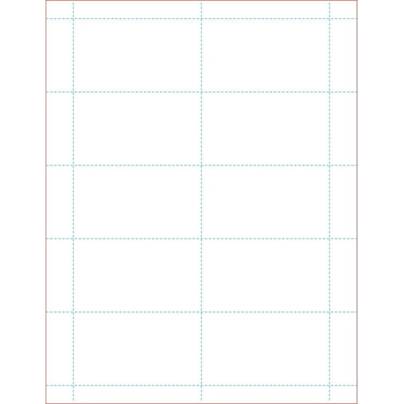 100# Tag Blank 10 Per Page White, Laser/Ink Jet Business Card Stock 1000