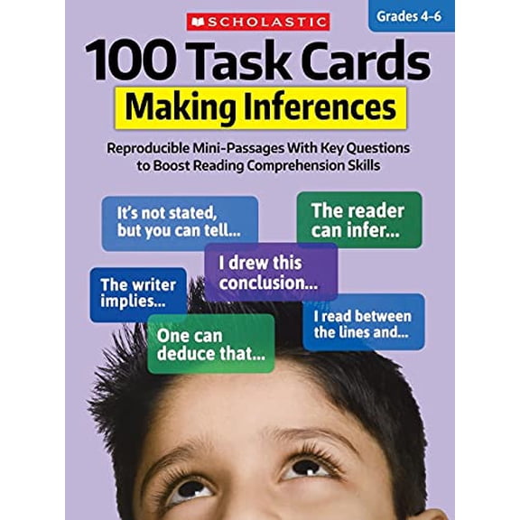 Pre-Owned 100 Task Cards: Making Inferences (Paperback) 1338603167 9781338603163