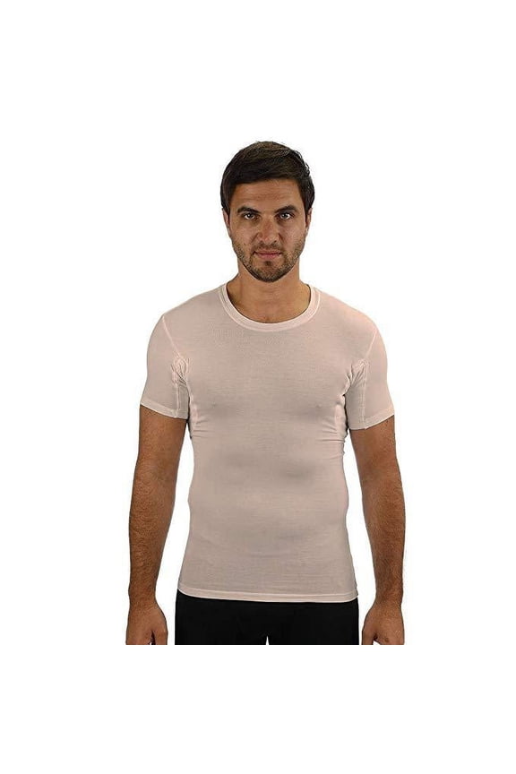 100% Tencel Slim Fit Undershirt Crew Neck With Sweat-Proof Underarm Shields
