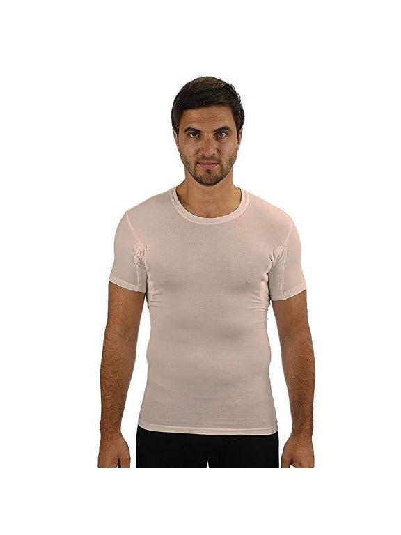 100% Tencel Slim Fit Undershirt Crew Neck With Sweat-Proof Underarm Shields