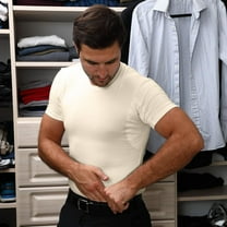 100% Tencel Slim Fit V-Neck Undershirt with Sweat-Proof Underarm Shields