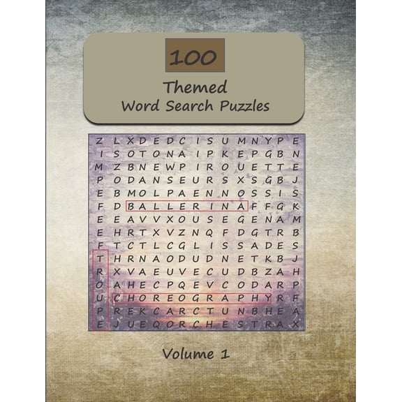 100 Themed Word Search Puzzles For Adults: Word Find and Seek Themed Brain Exercises for Adults and Seniors Volume 1, (Paperback)
