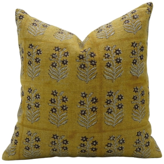 100% Thick Linen Decorative Throw Pillow Cover 22"x22", Rust Soft, Durable Accent Cushion for Sofa or Living Room