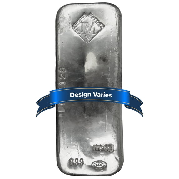 100 Troy oz Johnson Matthey JM Silver Bar .999 Fine Secondary Market