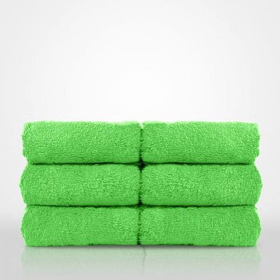 100% Turkish Cotton Lime Green Terry Washcloth by Turquoise Textile | RobeMart - 13 x 13