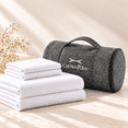 thumbnail image 1 of Corno d'Oro - 100% Turkish Cotton Soft Luxury Bed Sheet and Pillowcase Set for Sensitive Skins and Hot Sleepers - Queen - OEKO-TEX Certified, 1 of 11