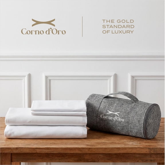 Corno d'Oro - %100 Turkish Cotton Soft Luxury Bed Sheet and Pillowcase Set
