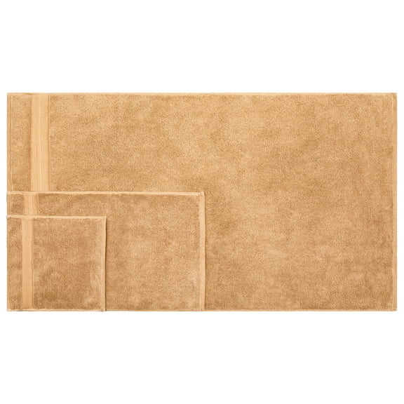 100% Turkish Long Staple Cotton 6-Piece Towel Set, 2 Face, 2 Hand, and 2 Bath Hazelnut