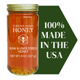 thumbnail image 1 of 100% USA -Made Raw Unfiltered Honey by Pure Southern Honey [8 oz] -Unheated, No Additives, Glass Jar, 1 of 5
