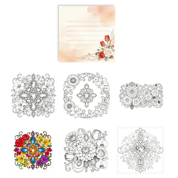 100 Unique Coloring & Stress Relief Sticky Notes, Double-Sided Pad for Note Taking Doodling & Message Writing