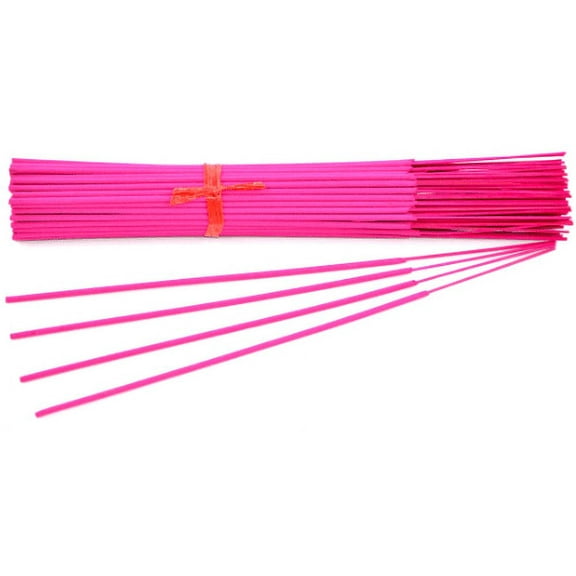 100 Unscented (Pink) Incense Sticks 11 inch - 100% Natural Joss and Bamboo 11" Punk Blanks - for DIY Aromatherapy Incense Making.