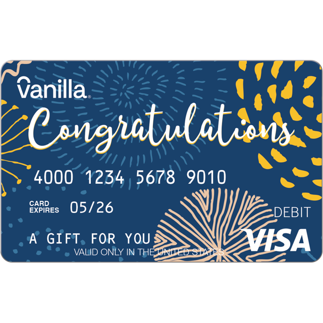 100 Vanilla® Visa® Congratulations eGift Card (plus 5.44 Purchase Fee