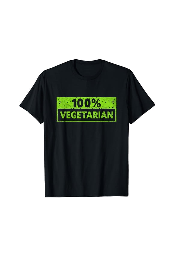 100% Vegetarian | Vegetable Vegetarian Plant Funny Vegan T-Shirt